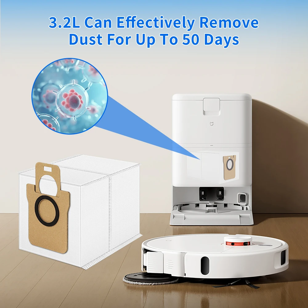 Dust Bags For Xiaomi Mijia Robot Vacuum 5/5C/5Pro/OV31GL/OV42CN/OV21GL/M30/M30S/M40/M40S High Efficiency Dust Collection Parts