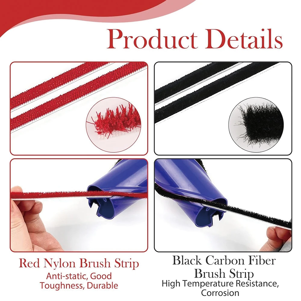 For Dyson V7 V8 V10 V11 Vacuum Cleaner Rolling Brush Strips, Soft Plush Strip Replacement parts,Double Check Before Buy