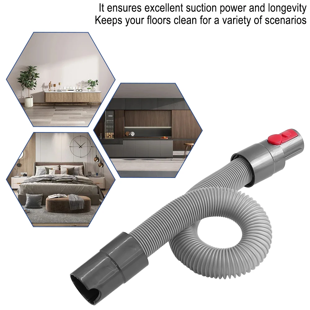 For Dyson V7 V8 V10 V11 V15 Dusting Brush Flexible Extension Hose Traceless Soft Brush Flat Suction Nozzle Head Vacuum Tool Part
