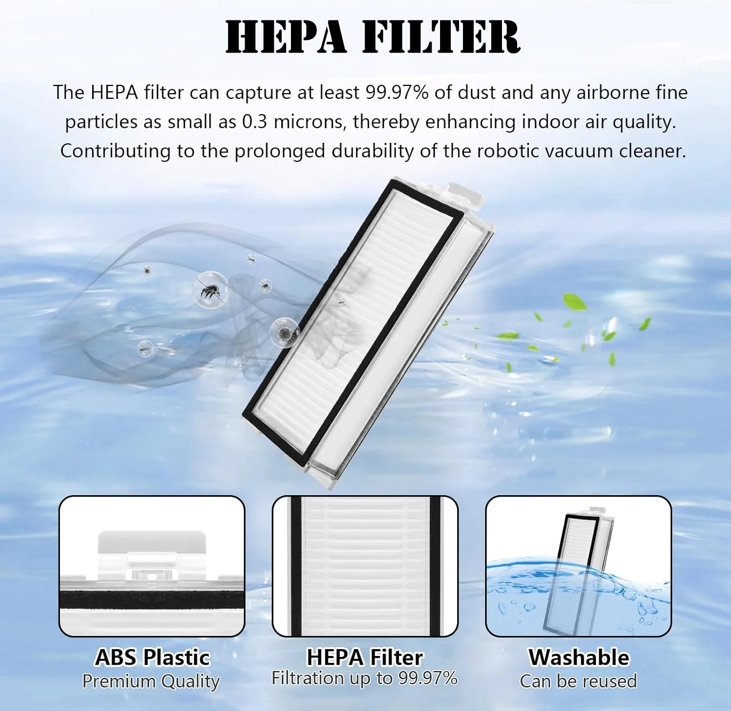 Replacement Parts For Roborock Q7 Max Q7 Max+T8 Q5 Pro Series Cleaning Vacuum Accessories Washable Filter Hepa