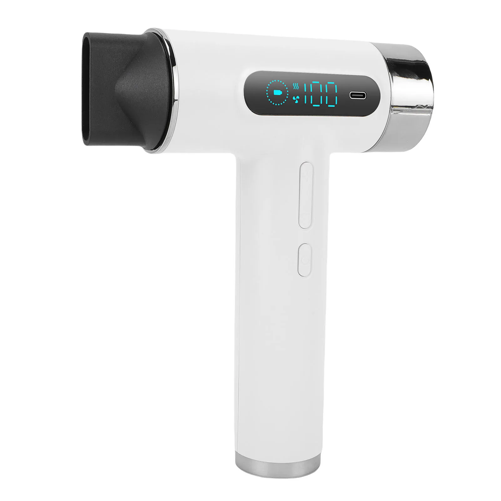 Cordless Hair Dryer 300W High Speed Cold Hot Wind USB Rechargeable Hair Blow Dryer for Student Dormitory Travel