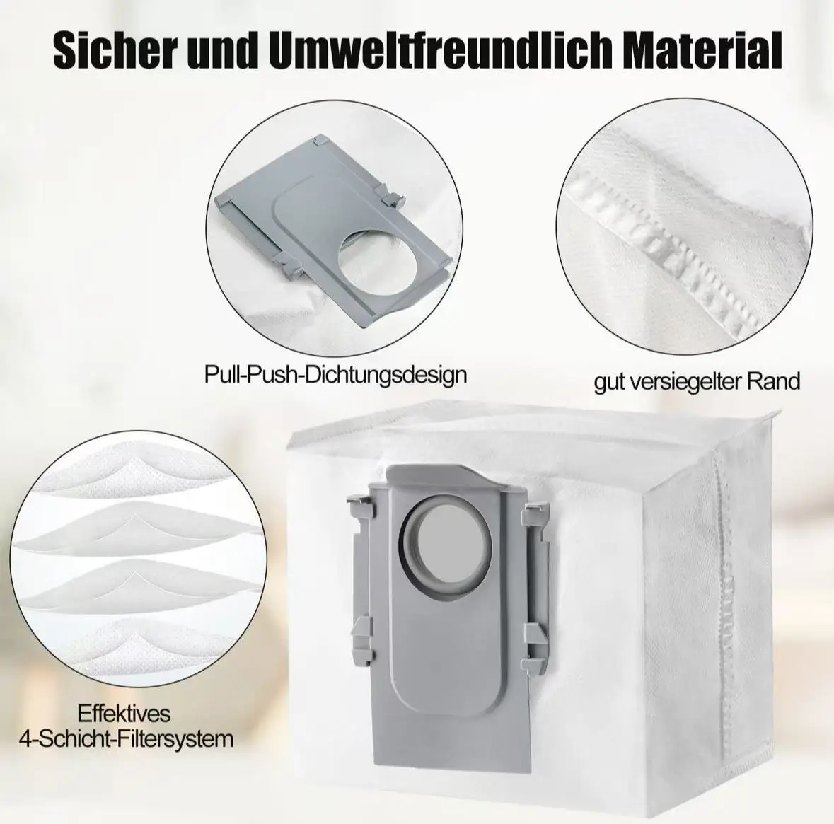 Roborock S8 Pro Ultra S8+ S8 Plus S7 Maxv Ultra S7 Pro Ultra Q8 Max Plus Q7 Max Robot Vacuum Dust Bags Accessories