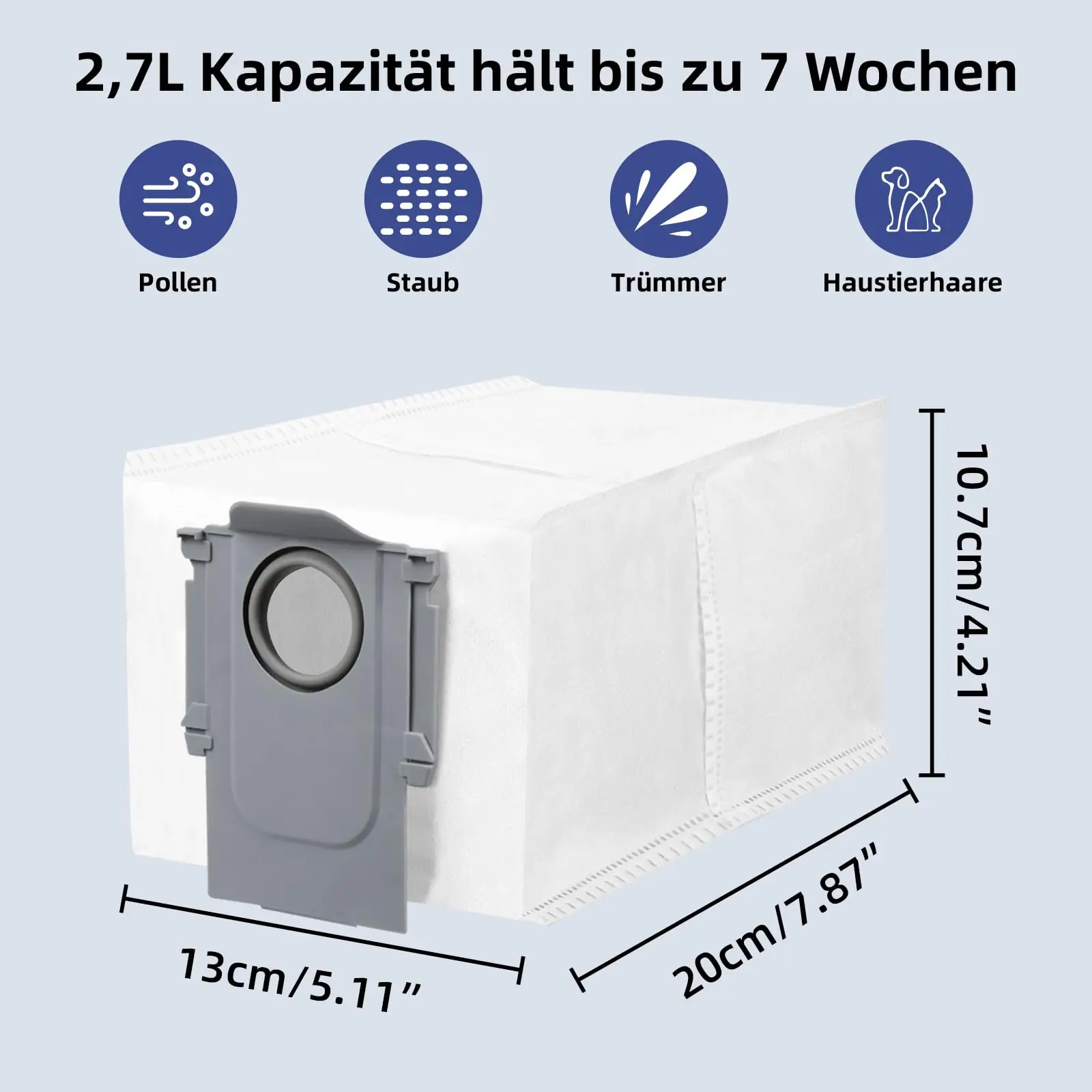 Vacuum Cleaner Bags for Roborock Saros 10R / Q Revo/Qrevo Pro/Qrevo MaxV/Qrevo Curv/Qrevo Master / S8 MaxV Ultra / S8 Max Ultra