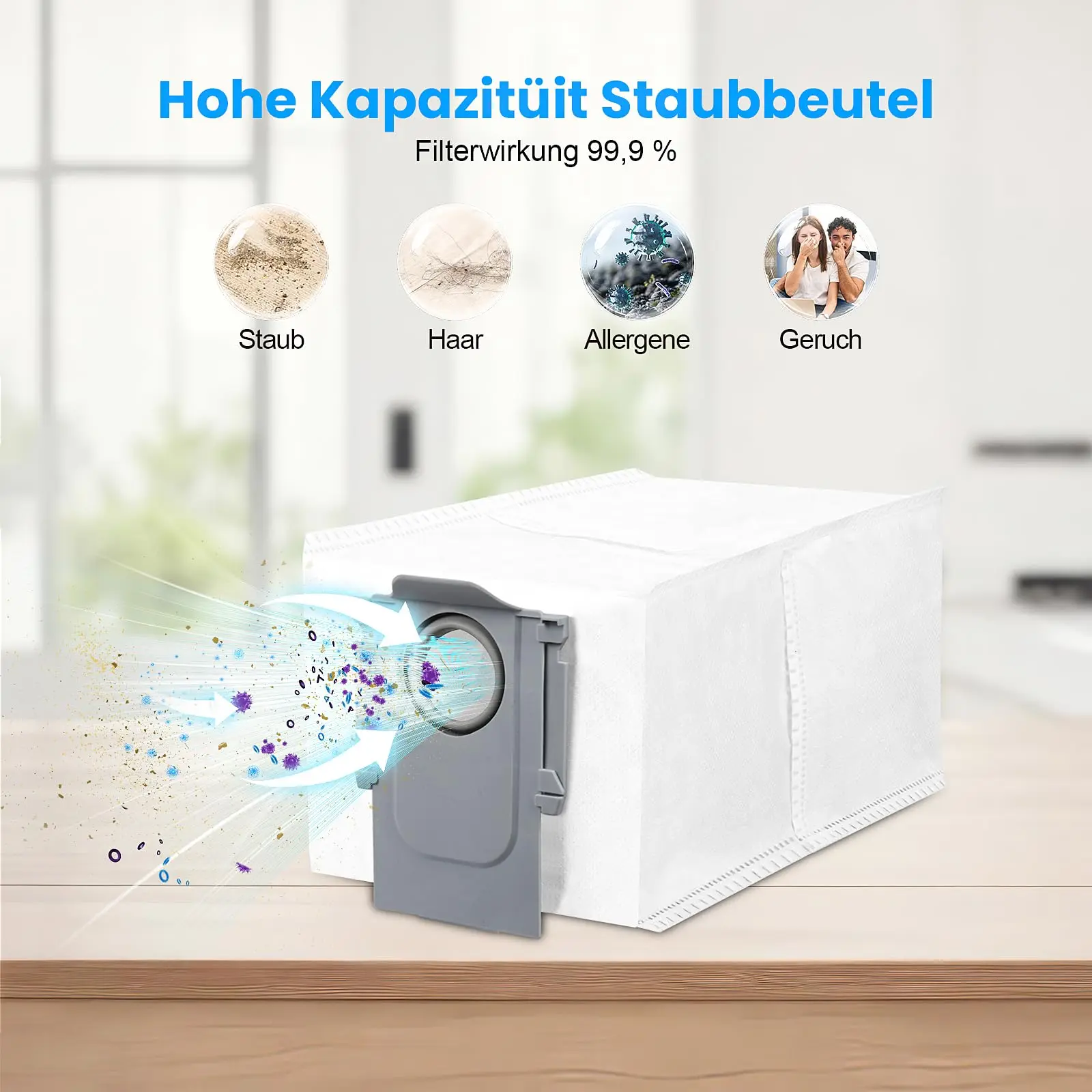 Vacuum Cleaner Bags for Roborock Saros 10R / Q Revo/Qrevo Pro/Qrevo MaxV/Qrevo Curv/Qrevo Master / S8 MaxV Ultra / S8 Max Ultra