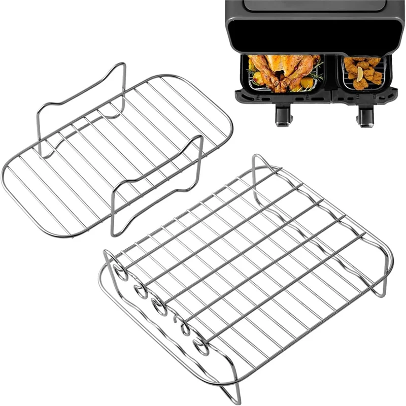 ABWM-Baketron Air Fryer Rack,Cooking Grate For Tefal EY9018 5.2/3.1 L For Tower T17099 Salter EK5729 9L,Airfryer Accessories