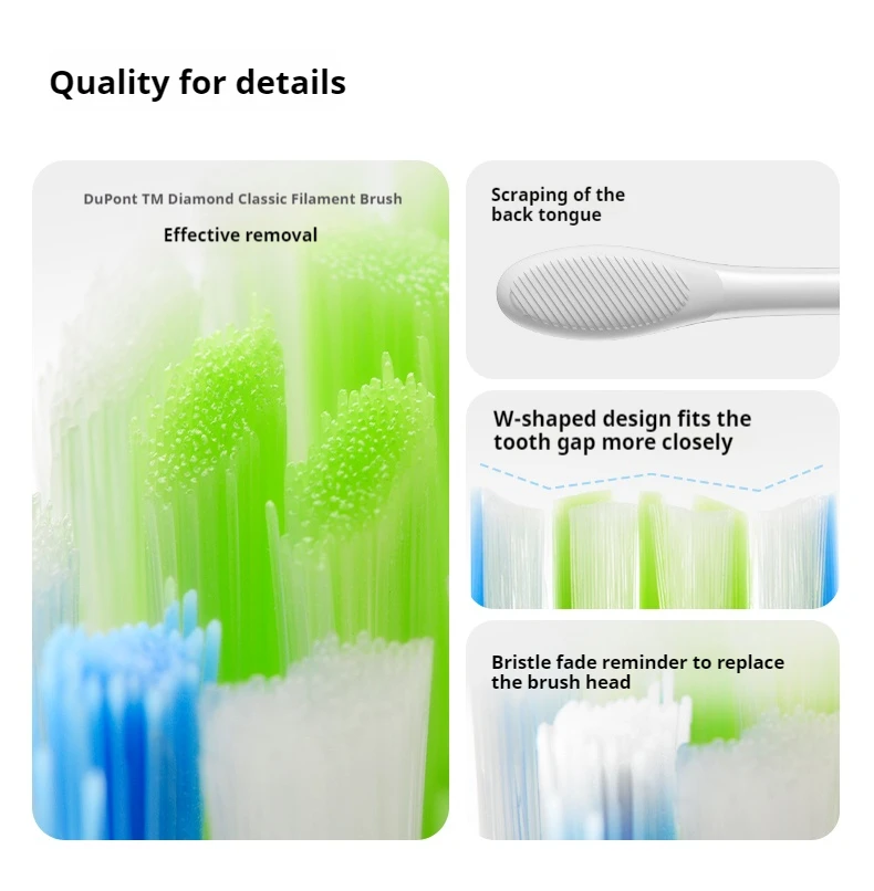 4/6 Pcs Original Replacement Brush Heads for Oclean Flow/X PRO Elite/X Pro/F1/Z1/One/Air2 Sonic Electric Toothbrush Nozzles