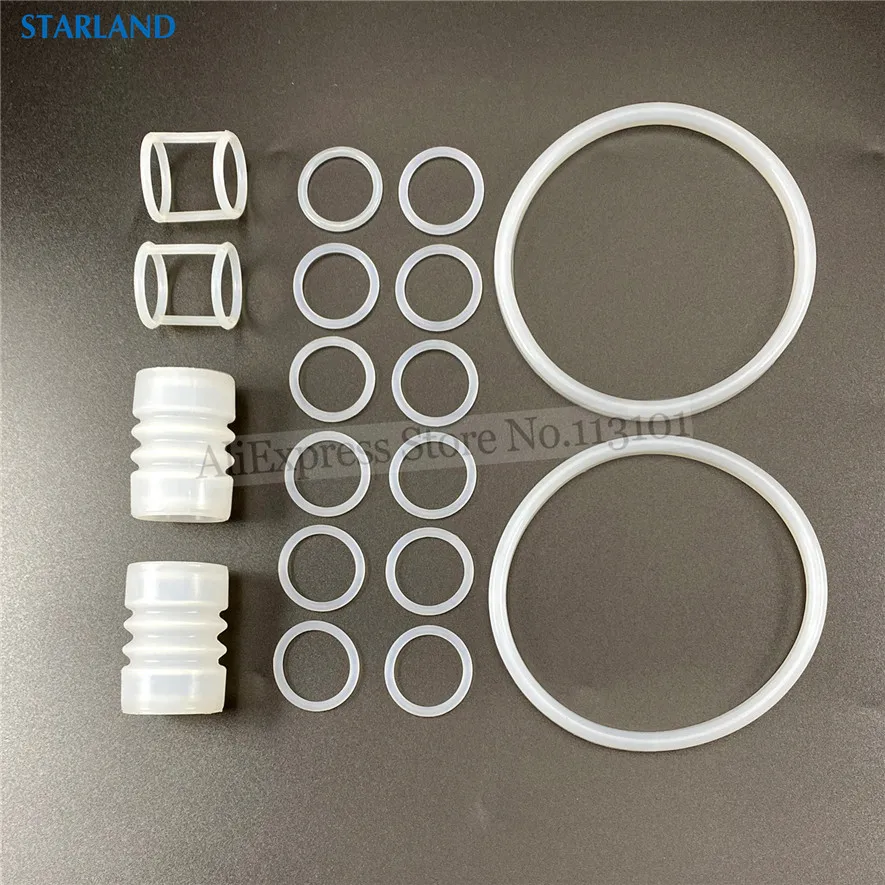 18 Pieces Silicone Sealing Rings Combo Backup Ring Fittings BQL Ice Cream Makers Soft Serve Machines Spare Parts Replacements