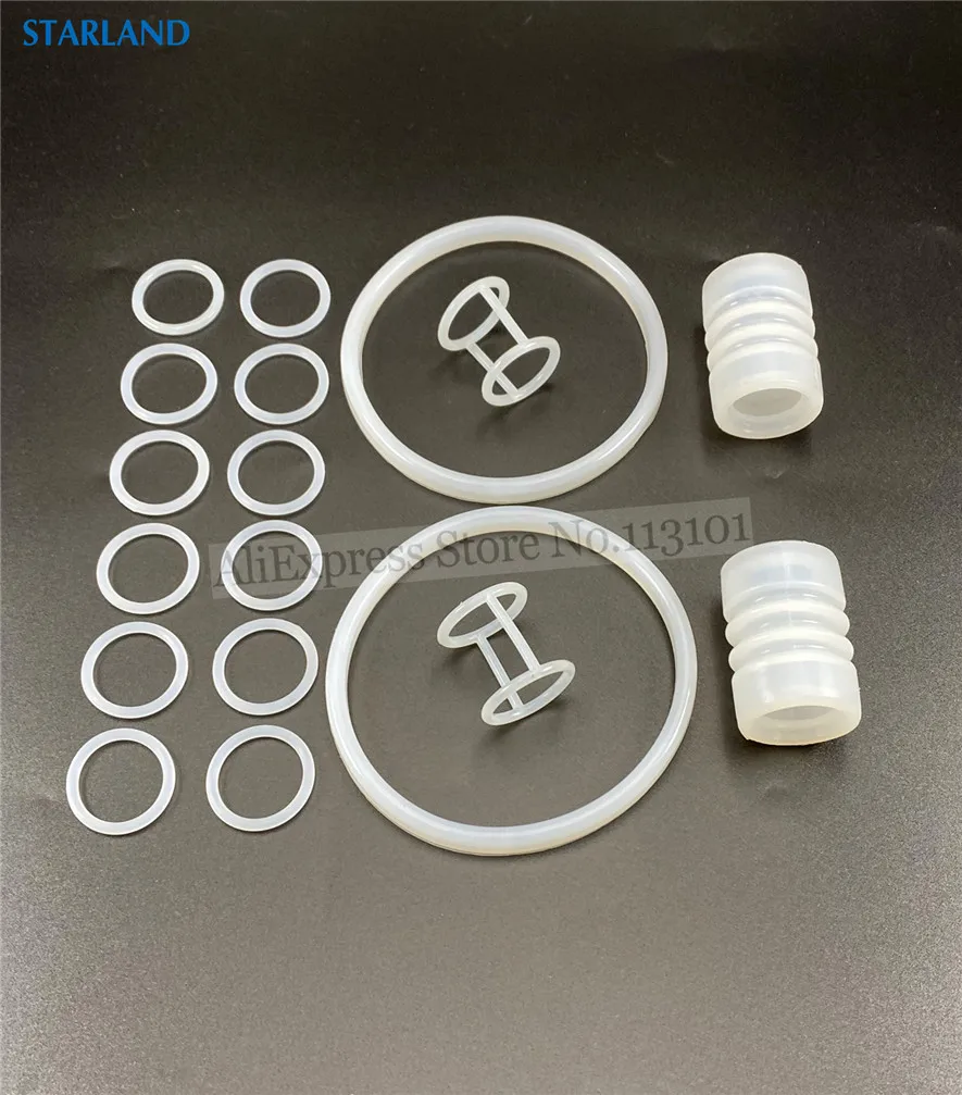 18 Pieces Silicone Sealing Rings Combo Backup Ring Fittings BQL Ice Cream Makers Soft Serve Machines Spare Parts Replacements