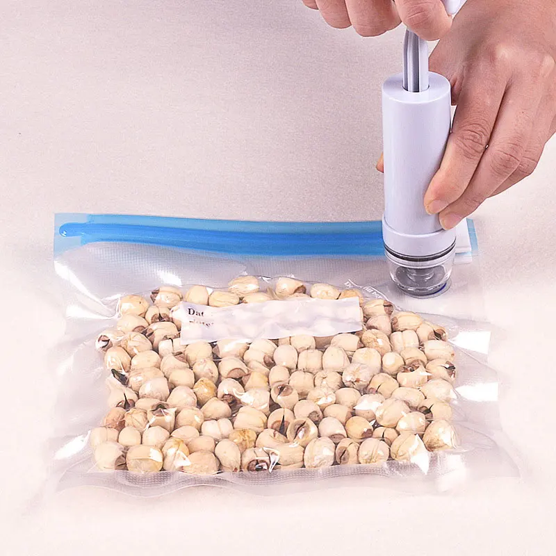 10Pcs Vacuum Sealed Food Bags Food Storage Bag with Sealing Pump Household Food Sealer Air Valve Bag Sealing Small Large Size