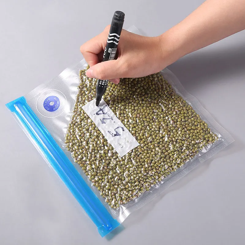 10Pcs Vacuum Sealed Food Bags Food Storage Bag with Sealing Pump Household Food Sealer Air Valve Bag Sealing Small Large Size