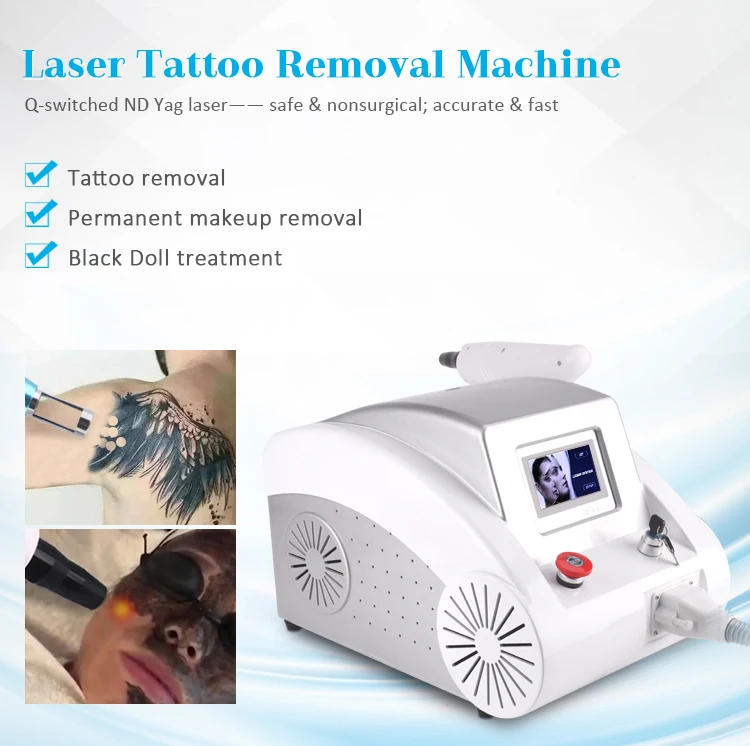New Picosecond Portable Q Switched Nd Yag 1064nm 532 Laser Eyebrow Tattoo Removal Machine for Peeling Carbon and Pigmentation