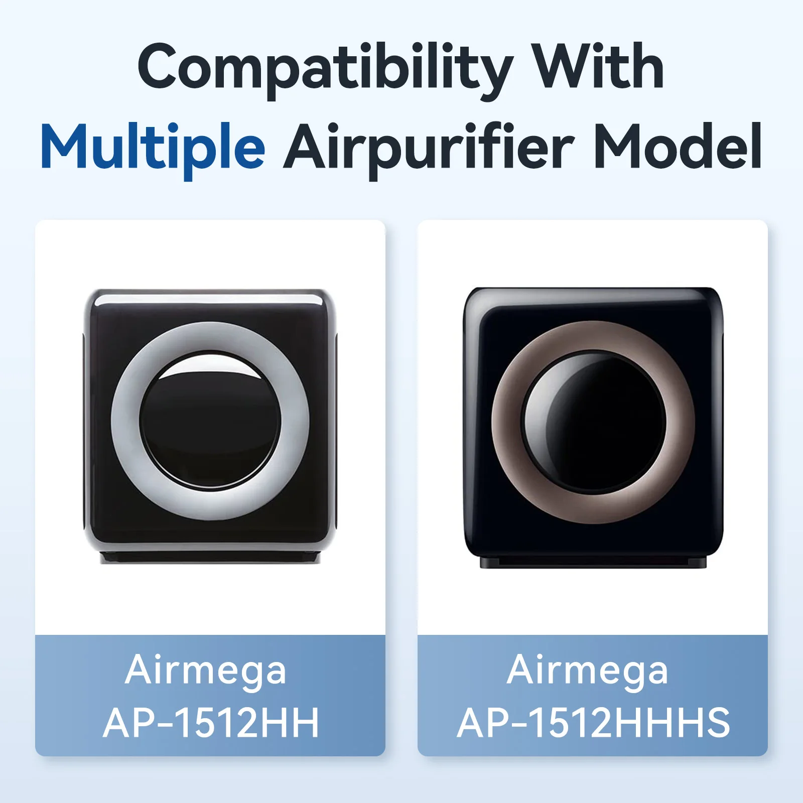 3Pcs/Set Air Purifier Replacement Compatible with Coway AP-1512HH 1 Hepa 2Pcs Carbon 380*330*35mm/380*330*5mm