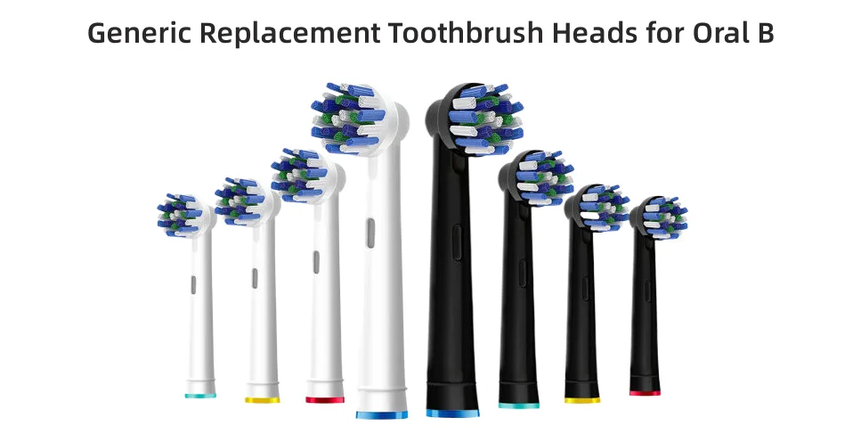 Cross Generic Electric Toothbrush Heads for Oralb Braun Crossact Toothbrushes Compatible with Most Oral-B Bases- Quality Action