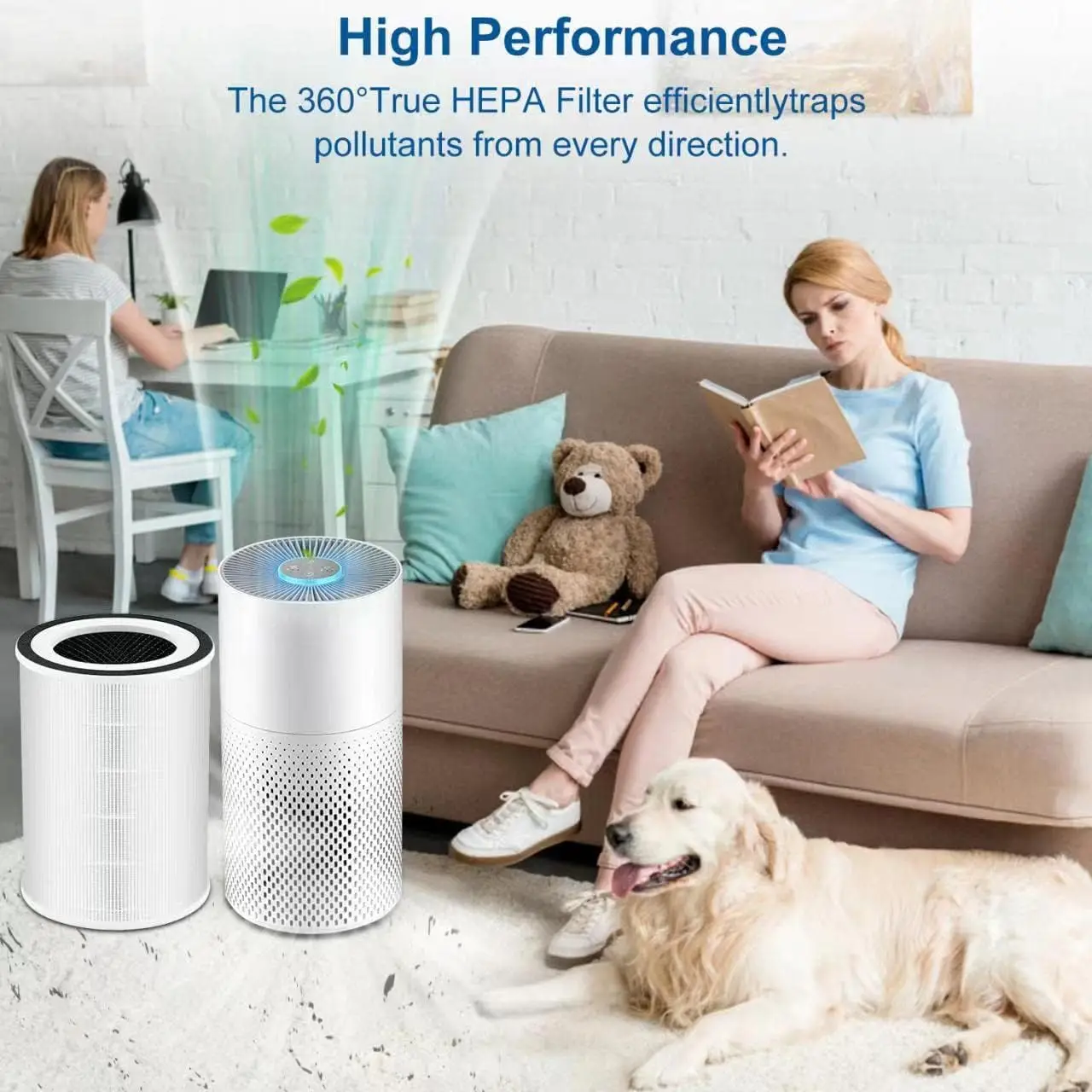 True HEPA Filter for Afloia Air Purifier Filter Replacement,Compatible with Afloia Air Purifiers Kilo and Kilo Pro