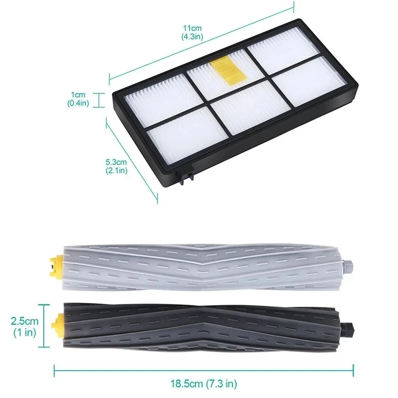 For IRobot Roomba 800 900 Series 860 870 880 890 966 980 Vacuum Cleaner Side Roller Brush Parts HEPA Filter Wheel Replacement