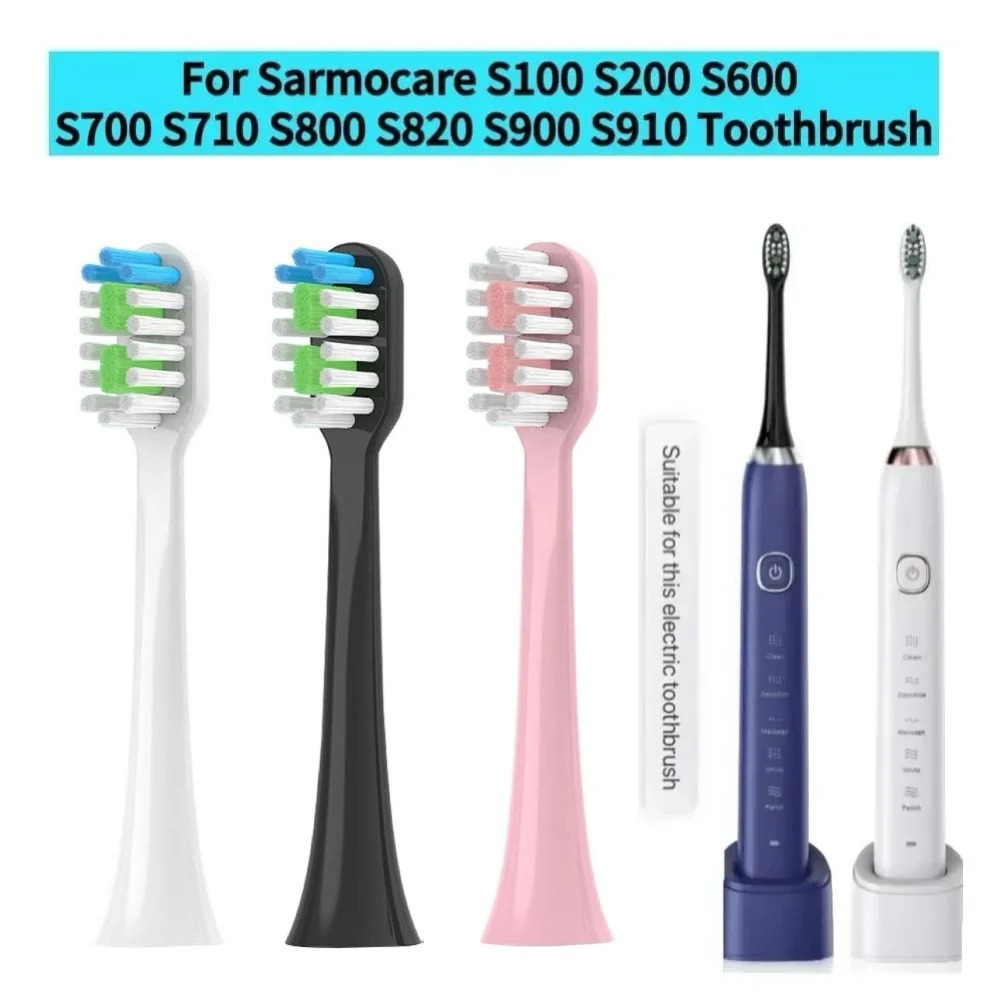 Replacement Toothbrush Heads for Sarmocare S100 S200 S600 S700 S800 S900 S710 S820 S910 Electric Toothbrush for Hyundai X100
