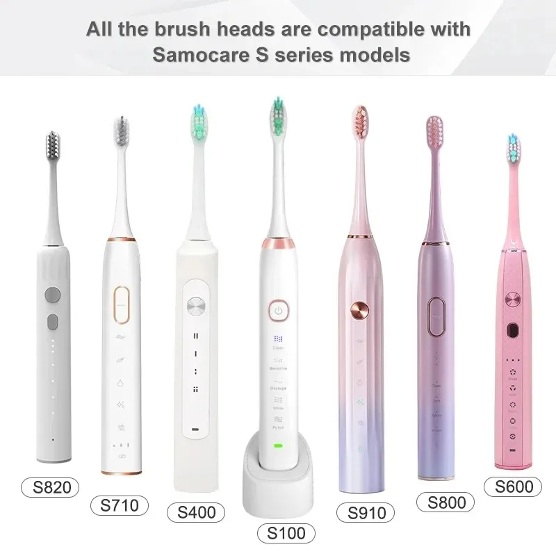 Replacement Toothbrush Heads for Sarmocare S100 S200 S600 S700 S800 S900 S710 S820 S910 Electric Toothbrush for Hyundai X100