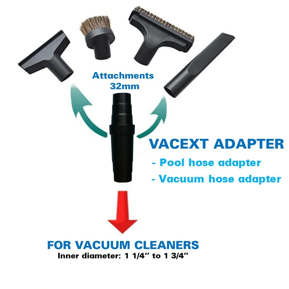 4pcs Vacuum Attachment Adapter Kit Vacuum Hose Adapter For Vacext's Pool Hose Adapter Convert 1 1/2 Inch To 1 1/4inch