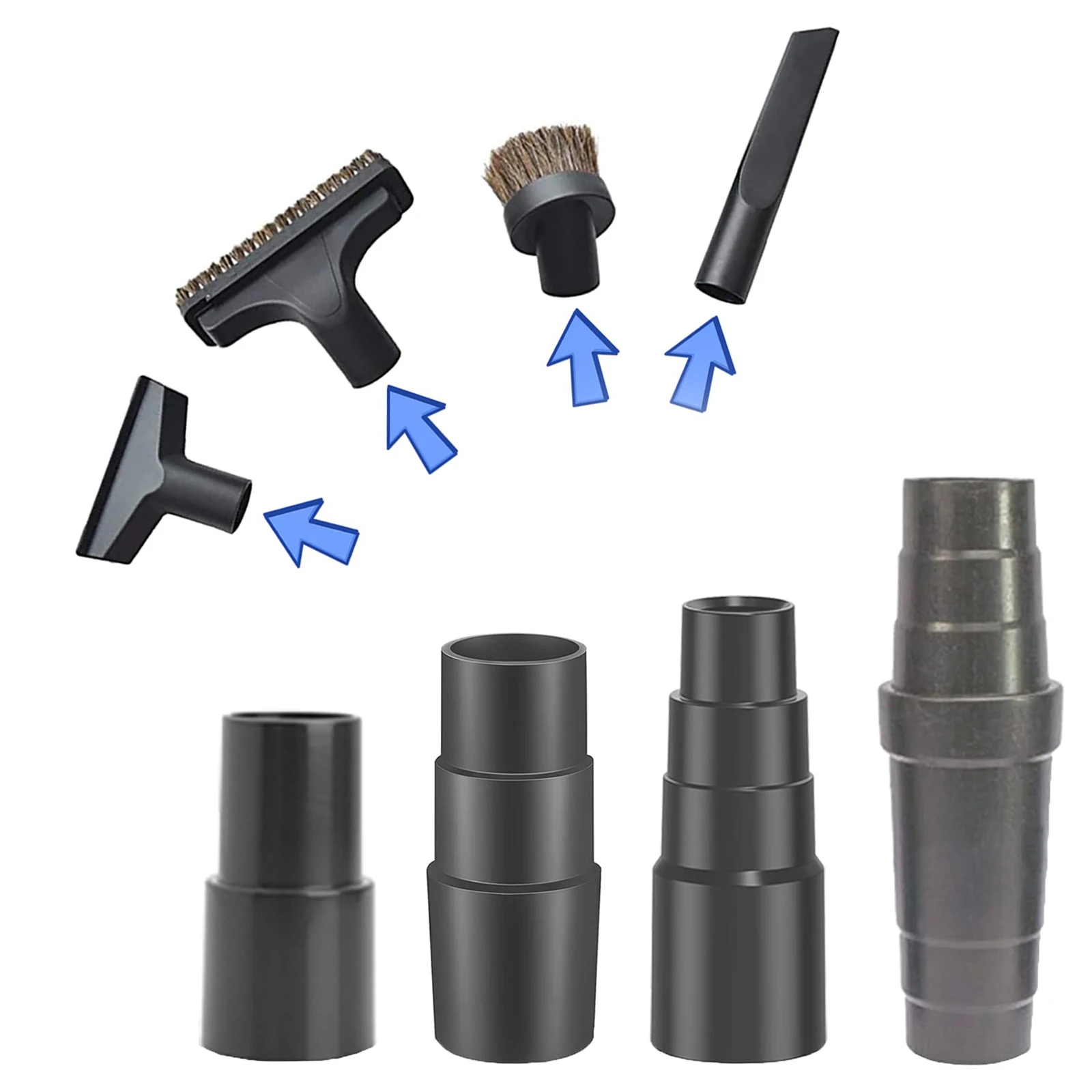 4pcs Vacuum Attachment Adapter Kit Vacuum Hose Adapter For Vacext's Pool Hose Adapter Convert 1 1/2 Inch To 1 1/4inch