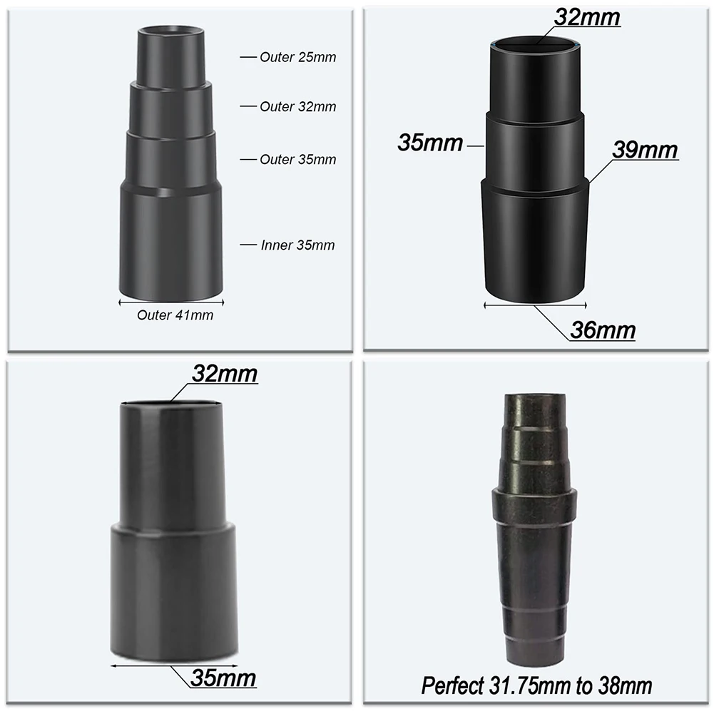 4pcs Vacuum Attachment Adapter Kit Vacuum Hose Adapter For Vacext's Pool Hose Adapter Convert 1 1/2 Inch To 1 1/4inch