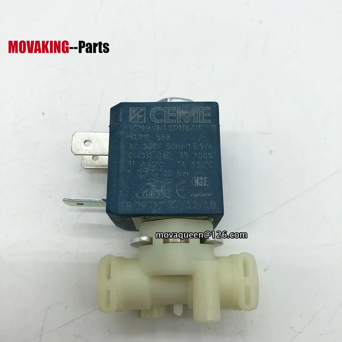 Espresso Machine Spare Parts AC220V SERIE 558 0.1-20bar V799VN12PN6AIF V799 Steam Valve Water Valve Solenoid Valve