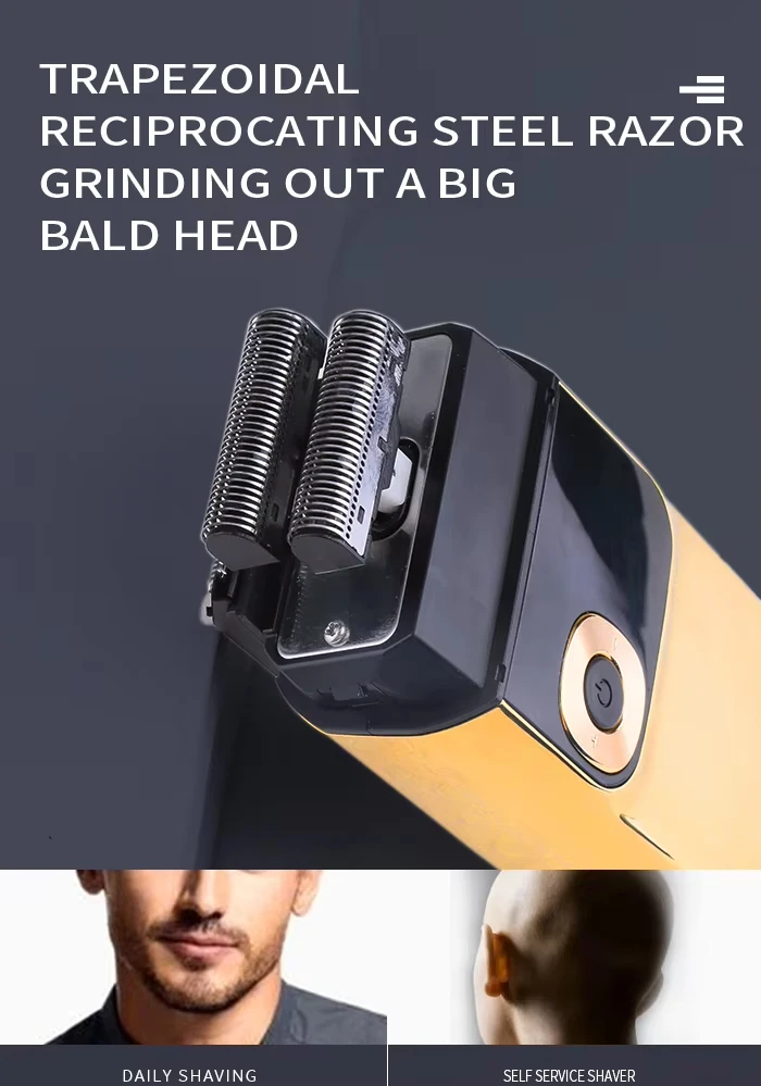 Kemei KM-1949 Gold or Silver All Metal Electric Hair Clipper KM-2028 Rechargeable Men's Shaver Professional Cordless Trimmer