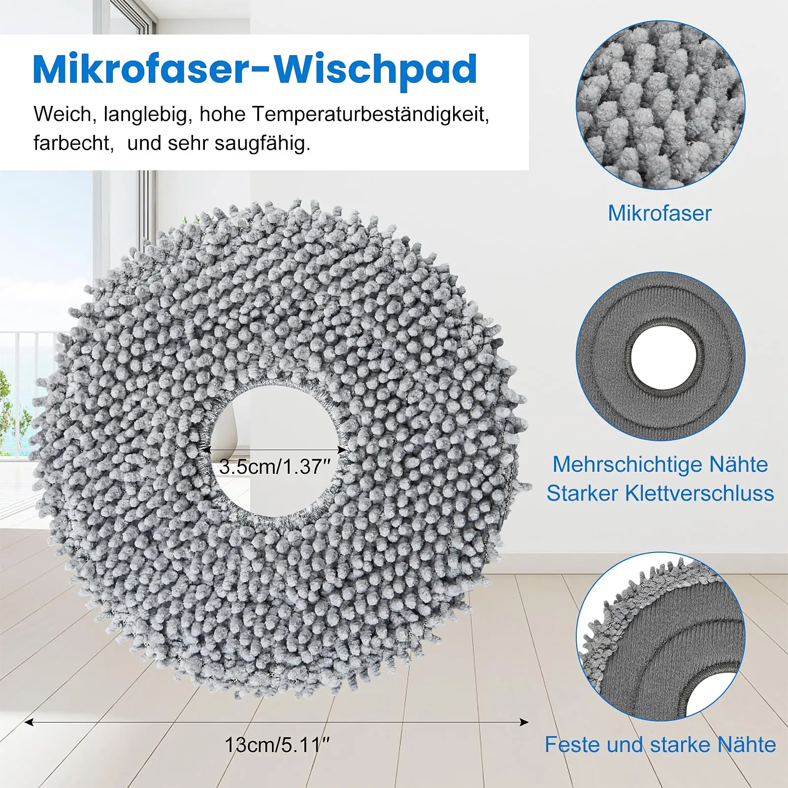 Wipes Mop for Roborock Saros 10R / Q Revo / Qrevo MaxV / Qrevo Master / Qrevo Slim / Qrevo Pro / Qrevo S Robot Vacuum Cleaner