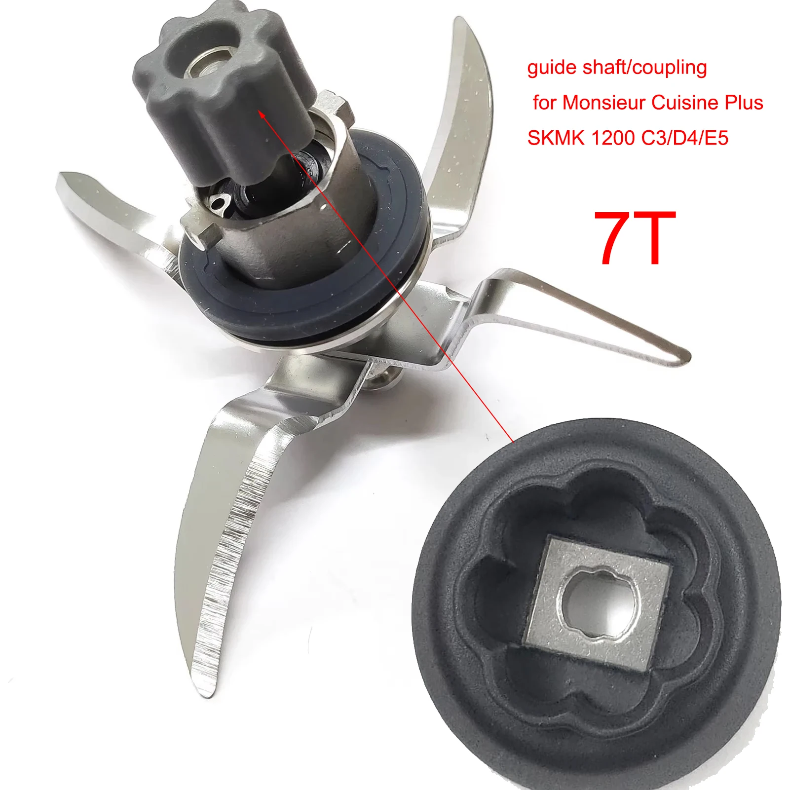 Blender Blade Drive Wheel 7 Gear for Monsieur Cuisine Plus SKMK 1200 C2 / C3 / D4 / E5 Guide Coupling 7T Wall Breaker Blade Head