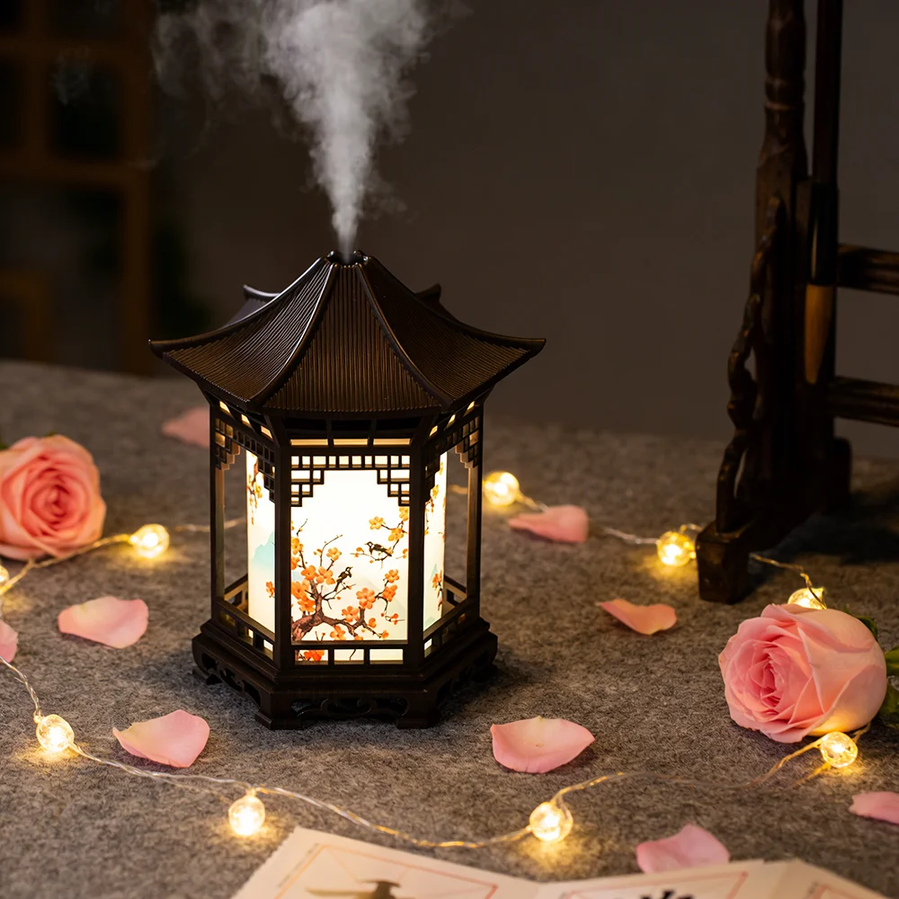 USB-Powered Air Humidifier, Modern Asian Decor, Mini Humidifier, 2 Spray Modes, Continuous/Mist Modes, Ideal Romantic Gift.