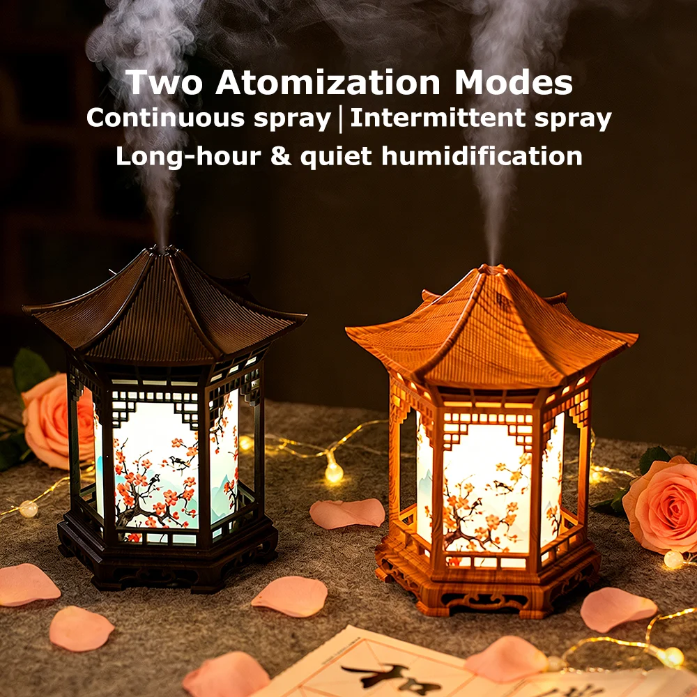 USB-Powered Air Humidifier, Modern Asian Decor, Mini Humidifier, 2 Spray Modes, Continuous/Mist Modes, Ideal Romantic Gift.