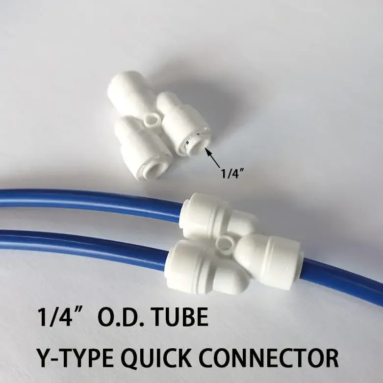 1/4 inch O.D. Length 32.8ft(10 meters) RO Water Tubing, Hose Pipe for RO Water purifiers System,+ 1/4 O.D quick connector 10pcs