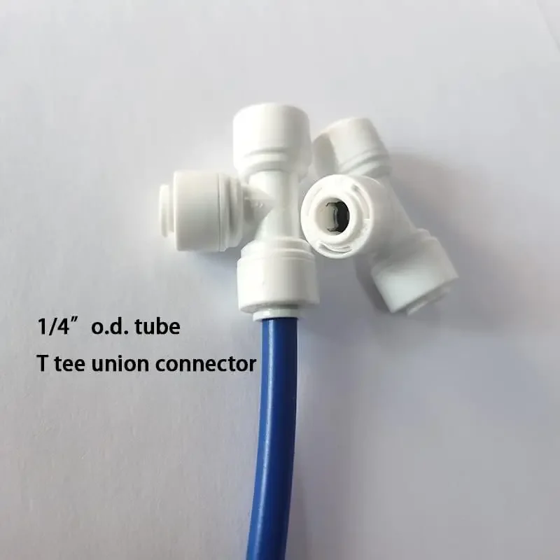 1/4 inch O.D. Length 32.8ft(10 meters) RO Water Tubing, Hose Pipe for RO Water purifiers System,+ 1/4 O.D quick connector 10pcs