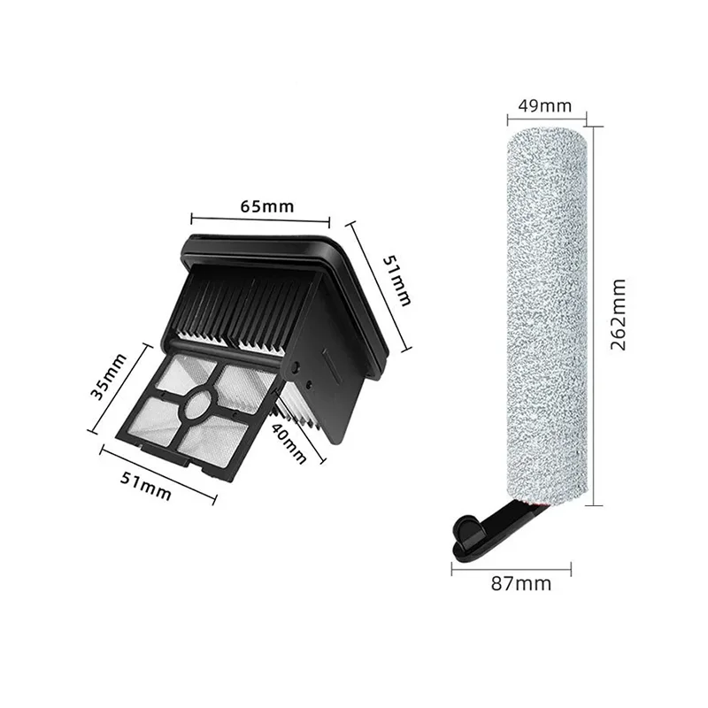 Dreame H12 Pro H15 Pro / H12 Plus / H12 Core Soft Brush Spare Parts Wet Dry Vacuum Cleaner Roller Hepa Filter Accessories