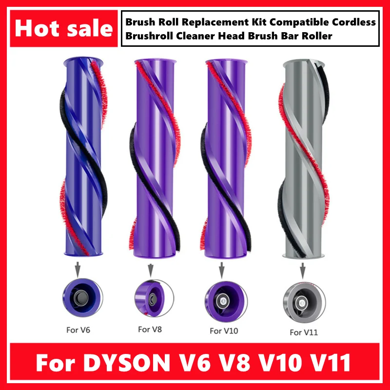 For Dyson V6 V8 V10 V11 Direct Drive Electric Floor Brush Roller Brush Main Brush Replacement Vacuum Cleaner Accessories