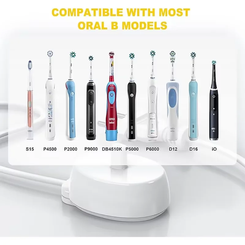 Universal Electric Toothbrush Replacement Charger, 4 Types Safe Charging Base Compatible with Most Electric Toothbrush Brands