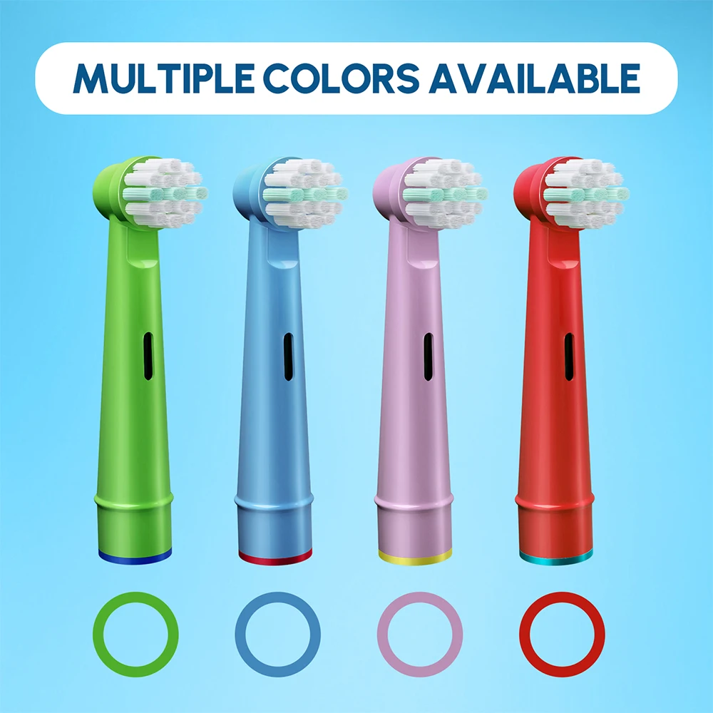 Electric Toothbrush Replacement Heads Compatible with Kids Oral B Braun Soft Bristles and Small Brush Heads for Sensitive Teeth