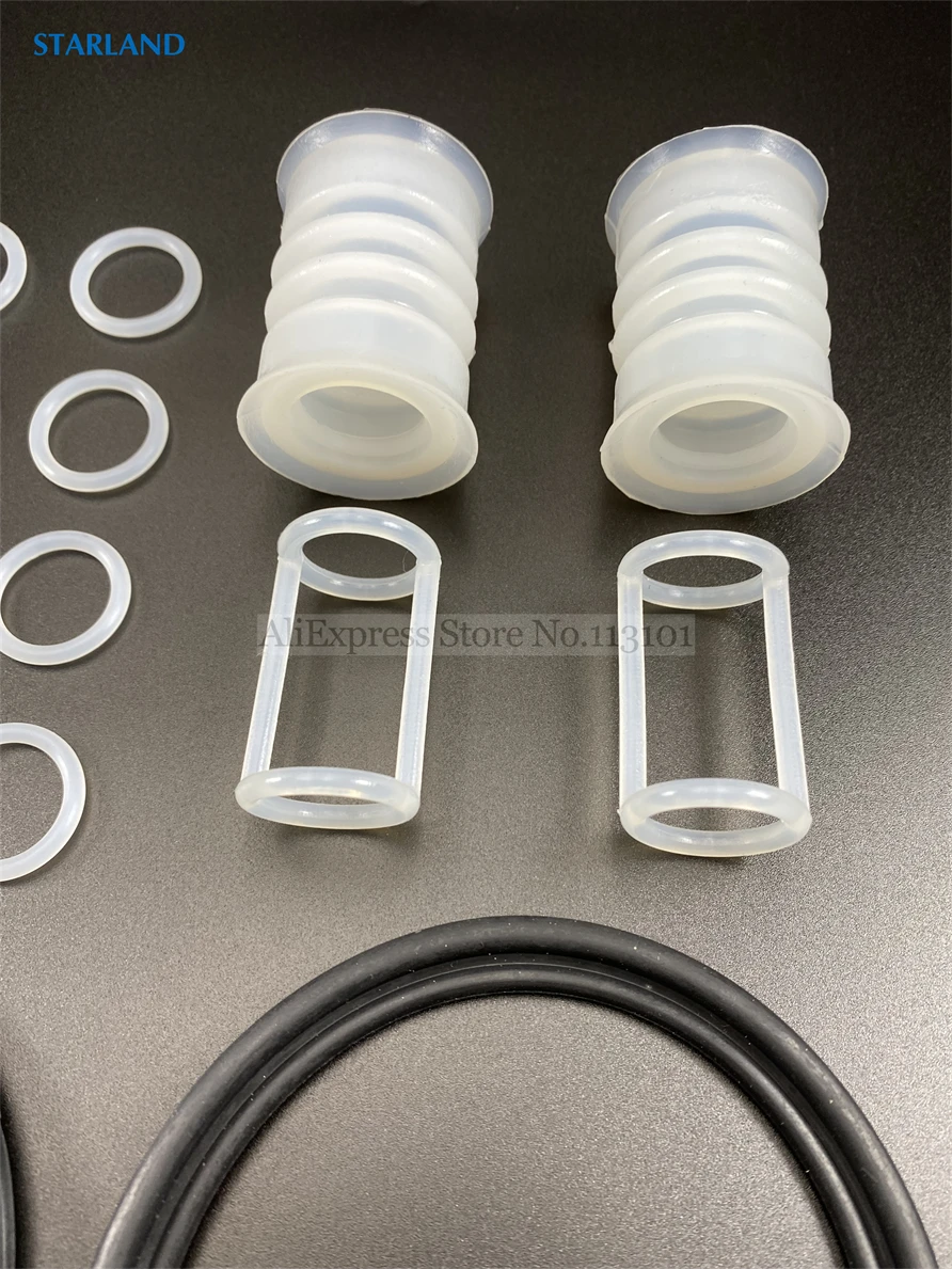 18 In 1 Silicone Seal Rings Combo Corrugate Seal Tubes Parts BJ Ice Cream Makers Ventus Soft Serve Machine Fittings Replacements