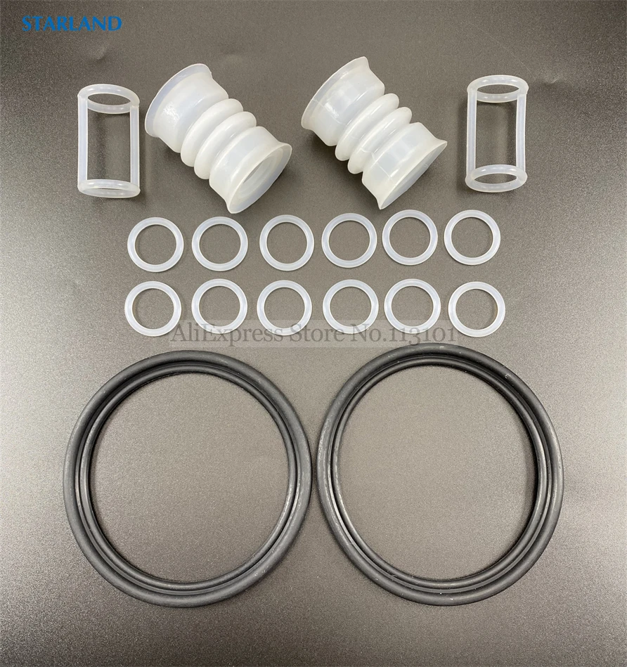 18 In 1 Silicone Seal Rings Combo Corrugate Seal Tubes Parts BJ Ice Cream Makers Ventus Soft Serve Machine Fittings Replacements