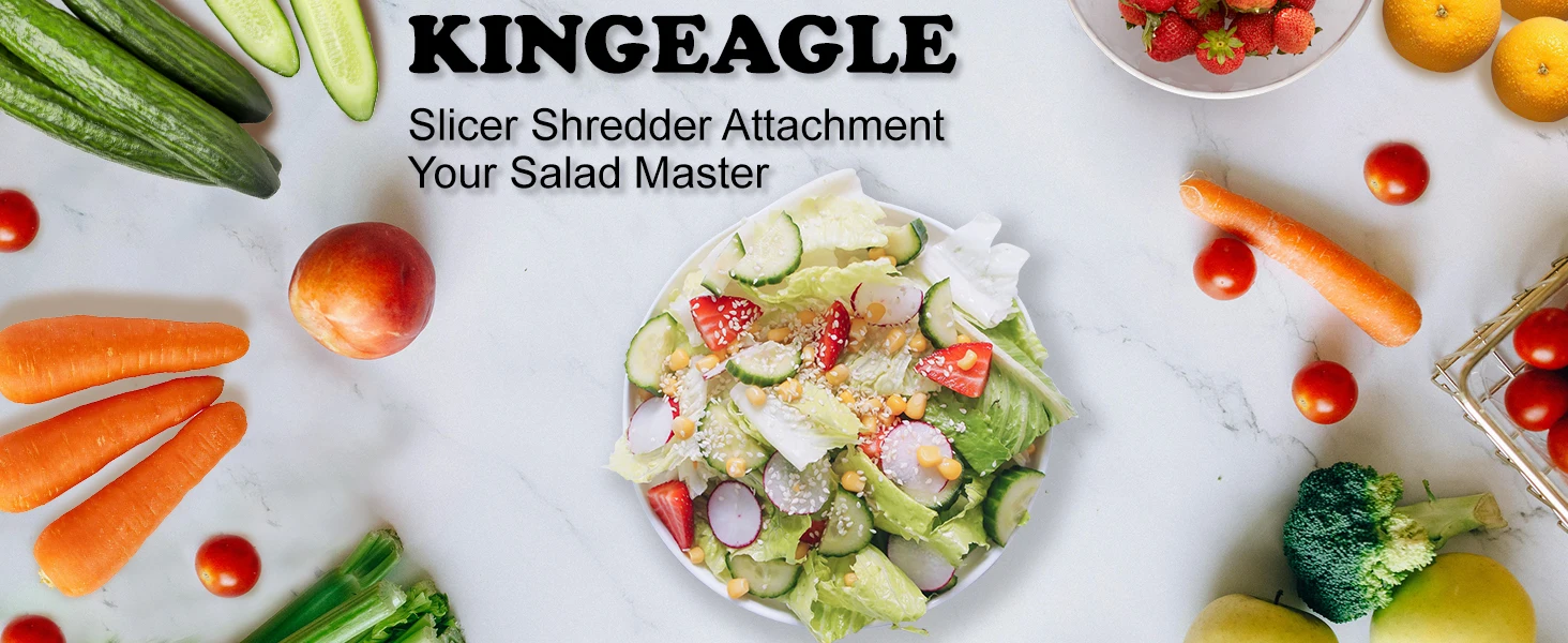Dishwasher Safe,Stainless Steel Slicer/Shredder Attachment for KitchenAid Stand Mixer, Salad Machine Vegetable Slicer Maker
