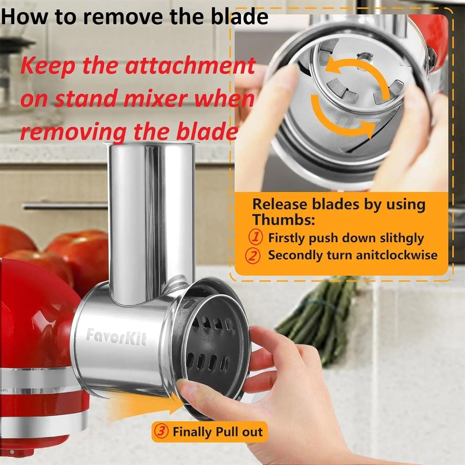Dishwasher Safe,Stainless Steel Slicer/Shredder Attachment for KitchenAid Stand Mixer, Salad Machine Vegetable Slicer Maker