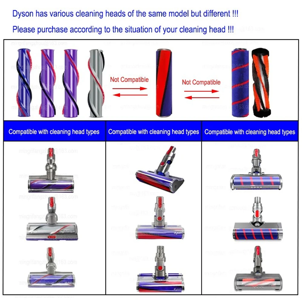 Roller Bar For Dyson V6 V8 V10 V11 Cordless Vacuum Cleaner Replacement Brushroll, Electric Brush Head Roller Bar Brush Roller