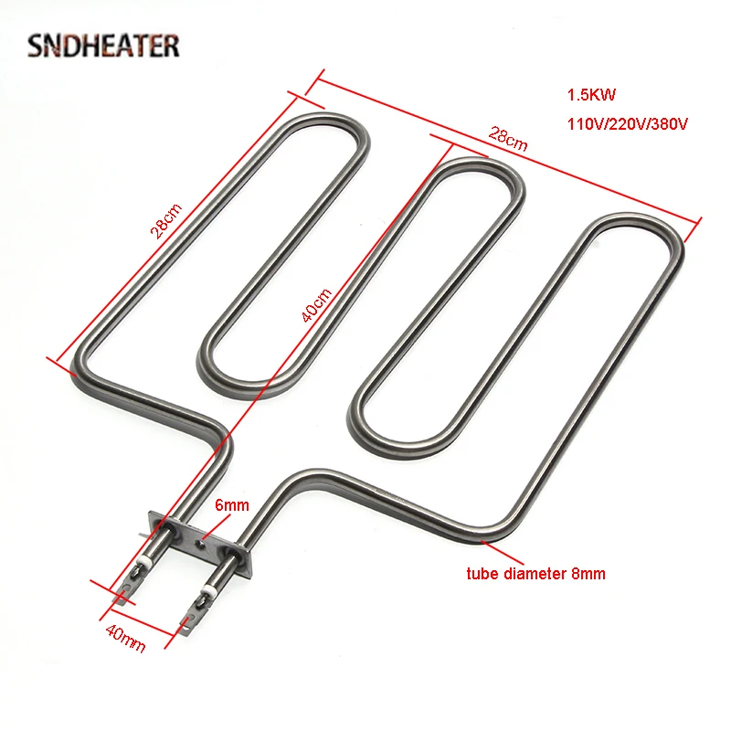 SNDHEATER Electric Sauna Heating Element 3U 4U 5U Air Dry Oven Heater 110v 220v 380v 1500w 2000w 3000w Stove Grill Spare Part