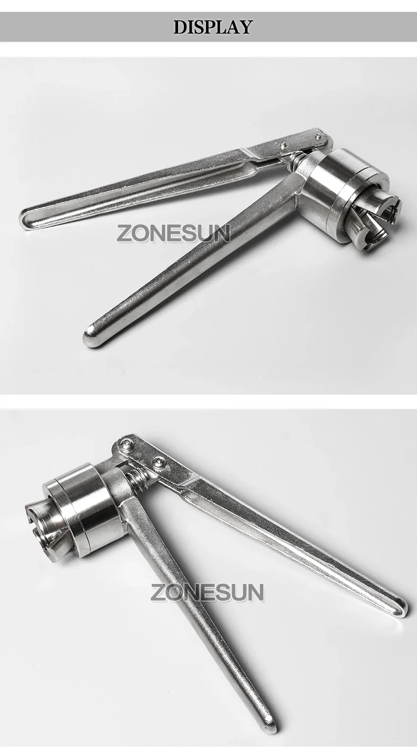 ZONESUN ZS-PVC1 Handheld Vial Crimper Sealer Manual Capper for 11-32mm Aluminum & Flip-Off Caps Bottle Capping Tool