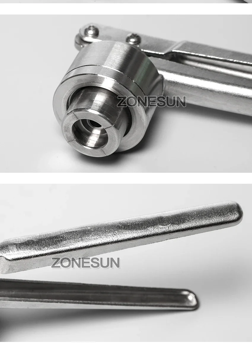 ZONESUN ZS-PVC1 Handheld Vial Crimper Sealer Manual Capper for 11-32mm Aluminum & Flip-Off Caps Bottle Capping Tool