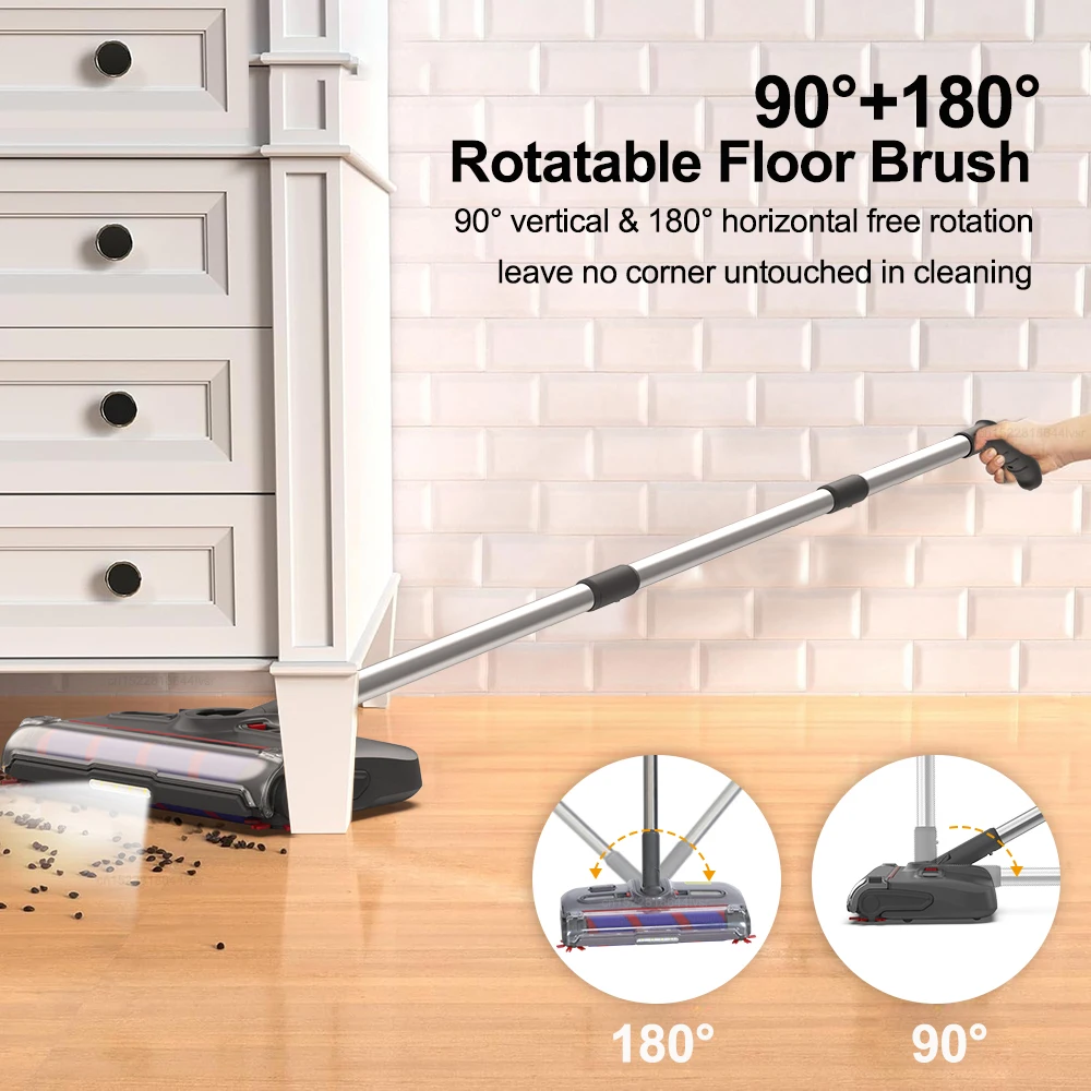Electric Sweeper Carpet Cleaner Wireless Portable Cleaning Machine Handheld Floor Sweeper Household Rotating Electric Floor Mop