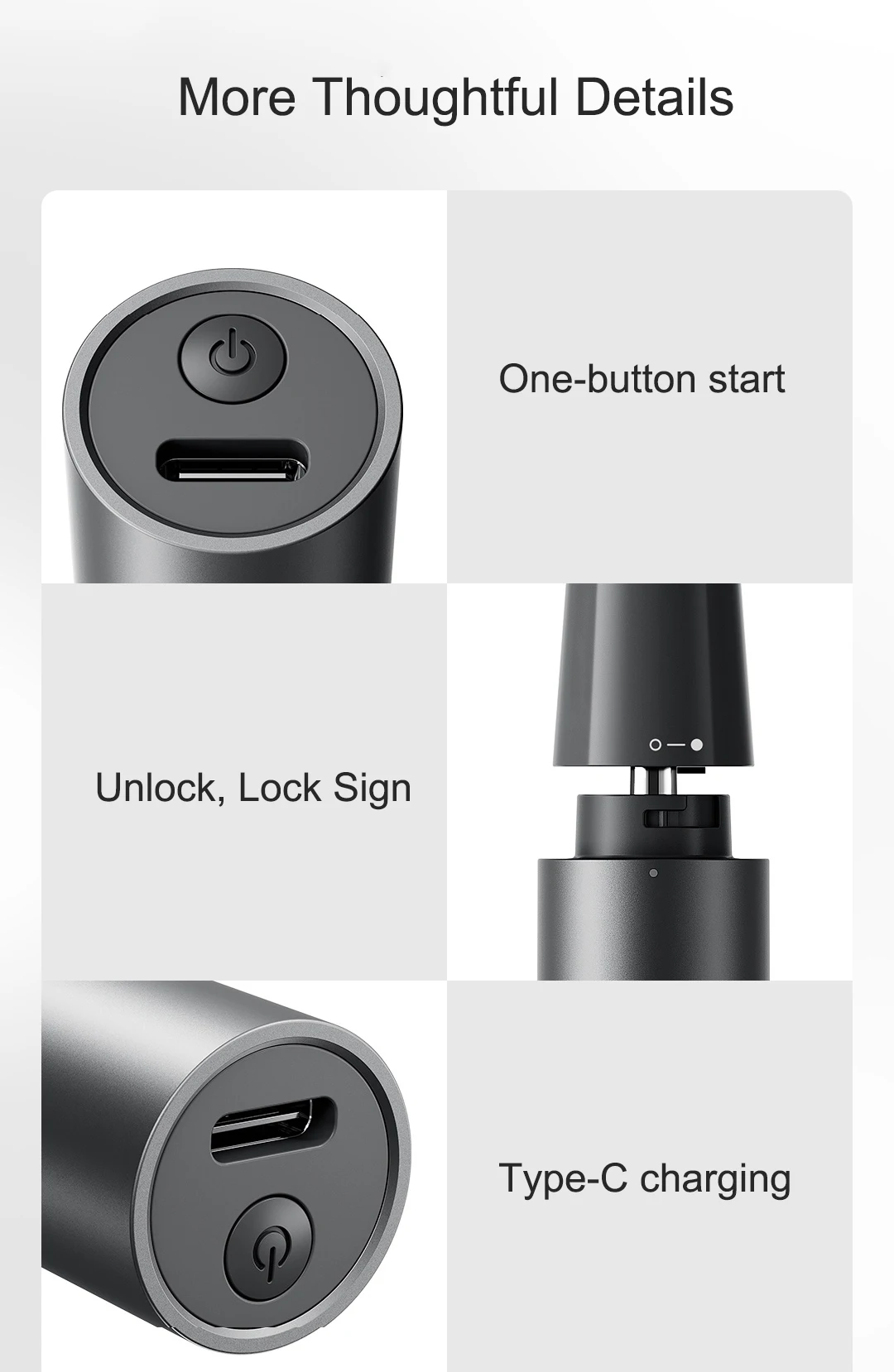 Original Xiaomi Mijia Electric Nose Hair Trimmer Portable Nose Ears Hair Eyebrow Trimmer for Men Rechargeable Painless Clipper