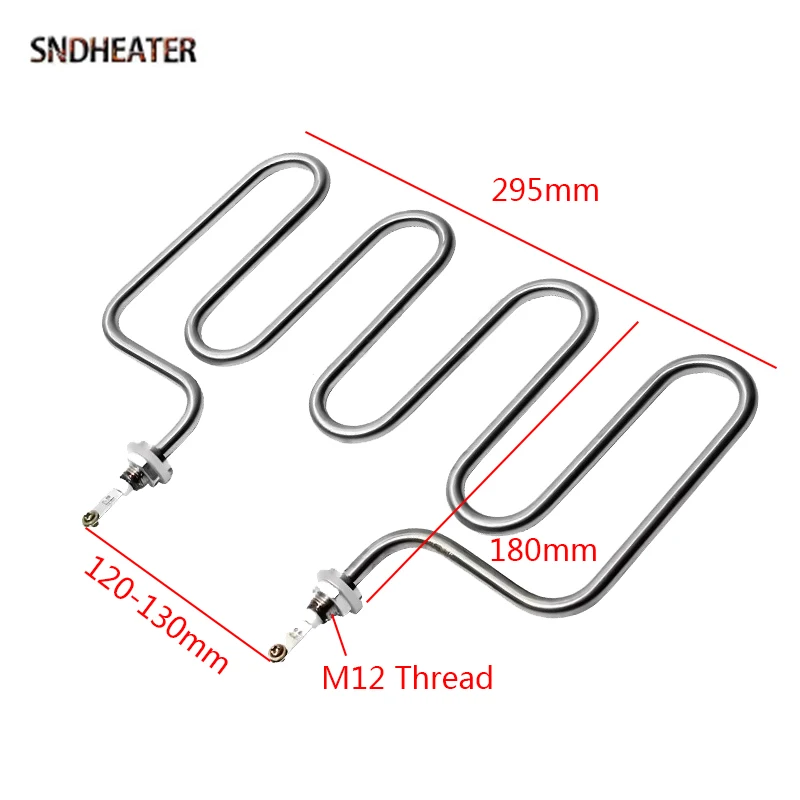 SNDHEATER 220V Electric Water Heating Element M12 Stainless Steel High Power Heater Spare Part Boiler 1500W 2000W 3000W 4000W