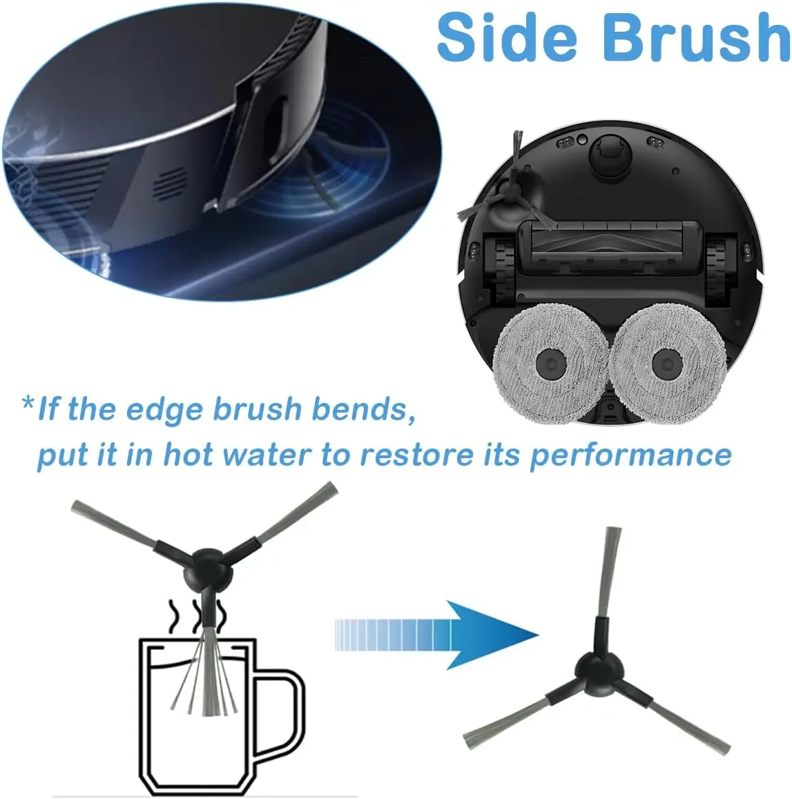 Dreame L10s Pro Ultra Heat, X30 Ultra, X30 Pro Accessories Vacuum Cleaner Replacement Main Side Brush Filter Mop Dust Bag