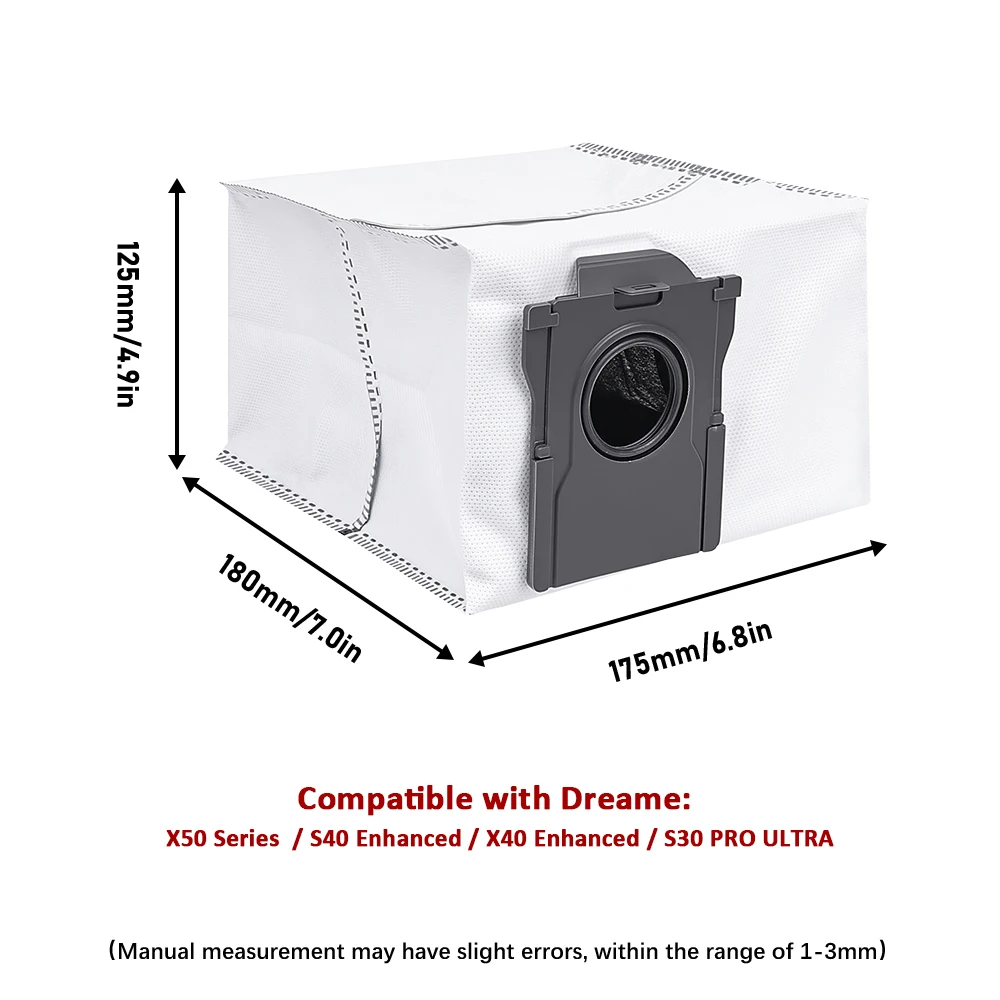 Parts Dust Bags For Dreame X50/X50 Pro/X50 Ultra/X50 Master/X40 Pro/X40 Ultra/X40 Enhanced/S30 Pro Ultra Robot Disposable