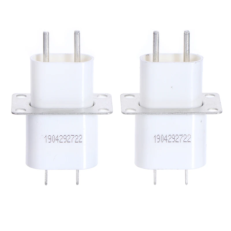 2 pcs Microwave Oven Magnetron Tube with Through-Core Capacitor Pin Sockets Electronic Converter for Home Appliance Repair